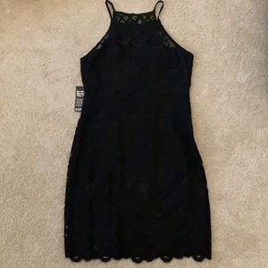 Express Black Lace Cocktail Dress
